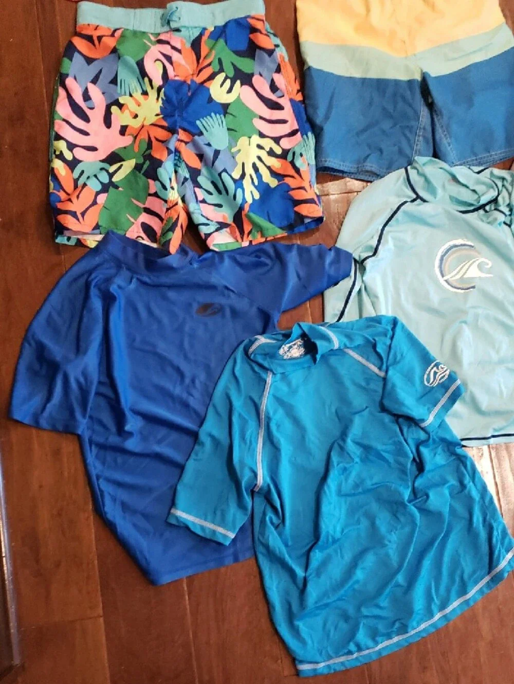 Hurley Kids Neon Peach Swim Trunks with Black Logo